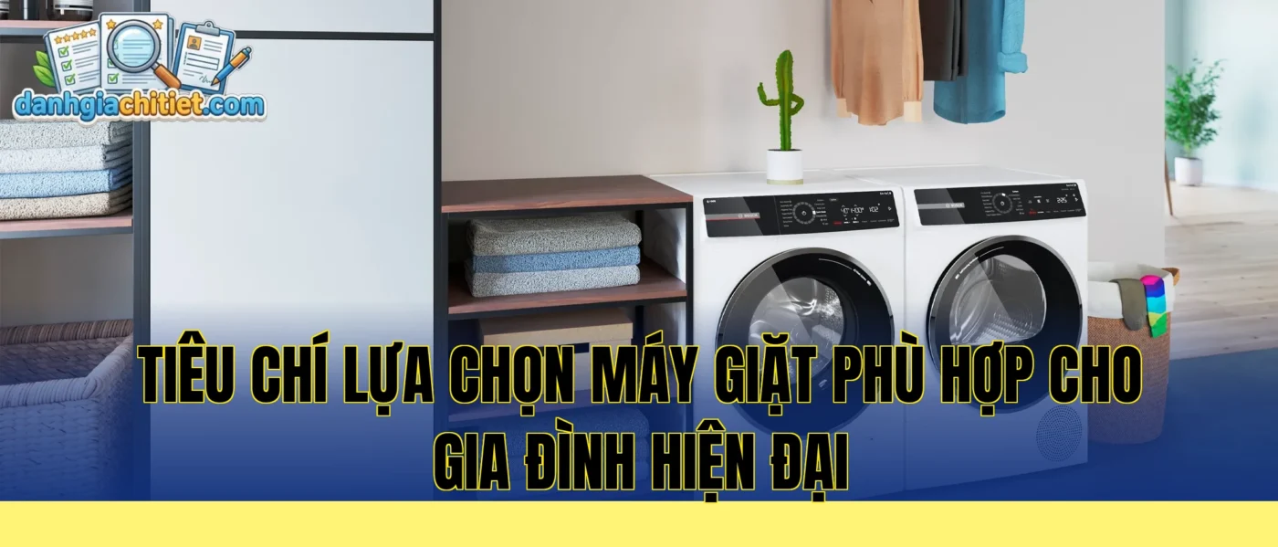 tiêu chí lựa chọn máy giặt phù hợp cho gia đình hiện đại