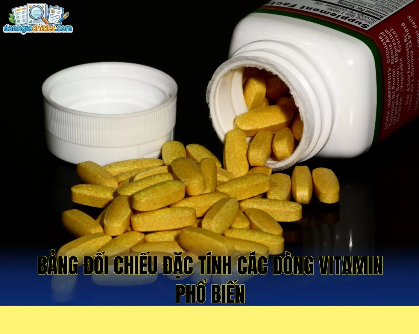 bảng đối chiếu đặc tính các dòng vitamin phổ biến