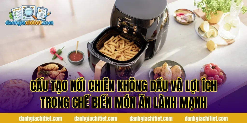 Cấu tạo nồi chiên không dầu và lợi ích trong chế biến món ăn lành mạnh