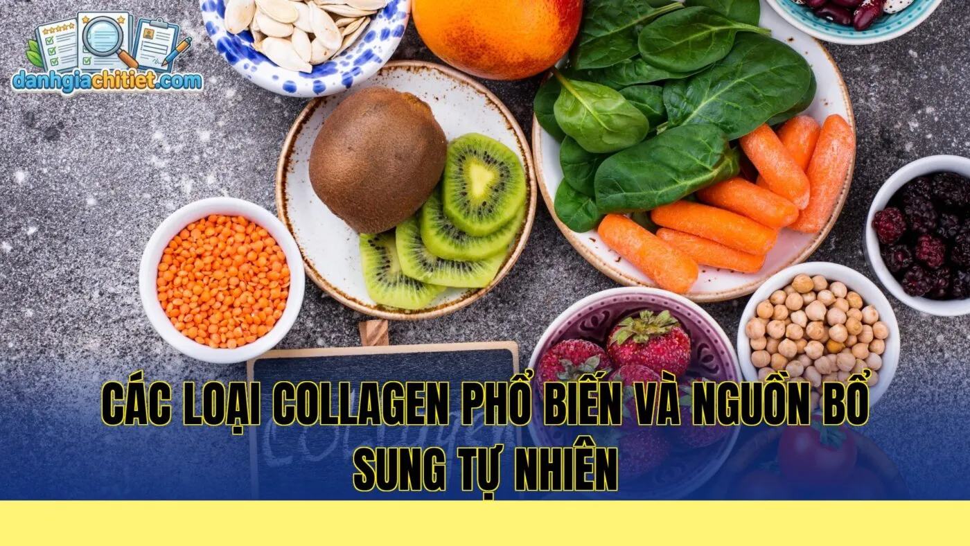 Các loại collagen phổ biến và nguồn bổ sung tự nhiên