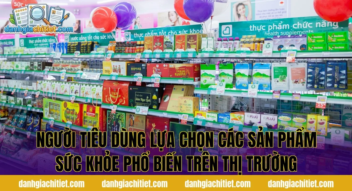 Người tiêu dùng lựa chọn các sản phẩm sức khỏe phổ biến trên thị trường