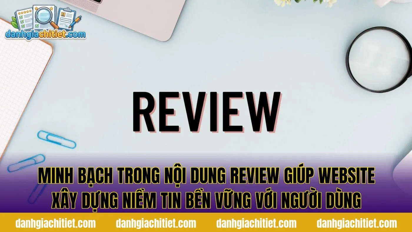 Minh bạch trong nội dung review giúp website xây dựng niềm tin bền vững với người dùng