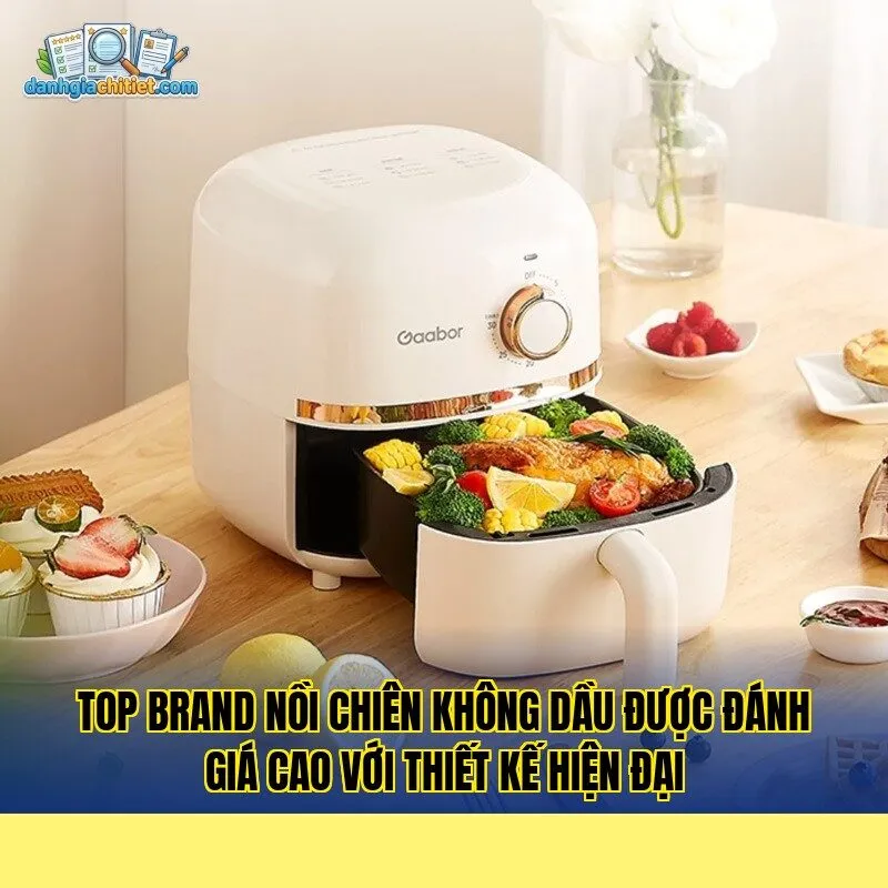 top brand nồi chiên không dầu được đánh giá cao với thiết kế hiện đại