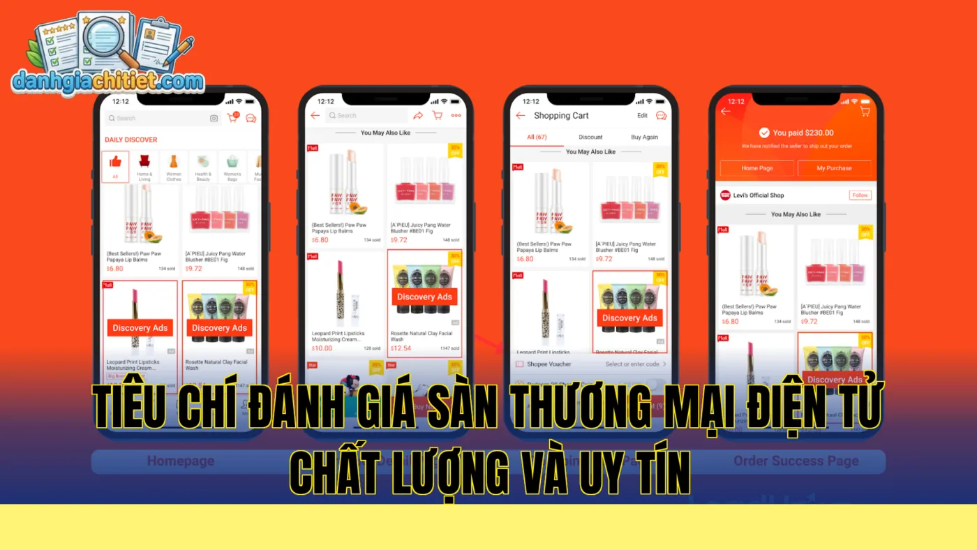 tiêu chí đánh giá sàn thương mại điện tử chất lượng và uy tín