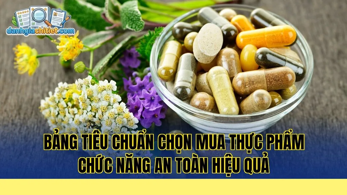 Bảng tiêu chuẩn chọn mua thực phẩm chức năng an toàn hiệu quả