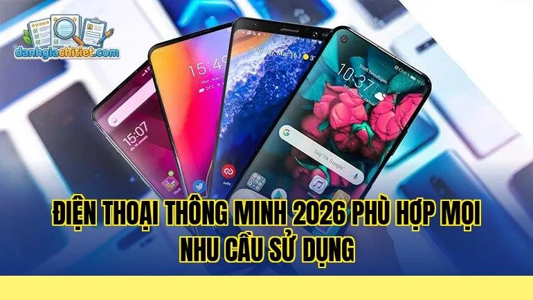 điện thoại thông minh 2026 phù hợp mọi nhu cầu sử dụng